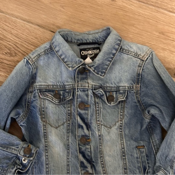 OshKosh B'gosh Blue Unisex Trucker Jean Denim Jacket for Kids Size 5T 5 - Picture 2 of 9